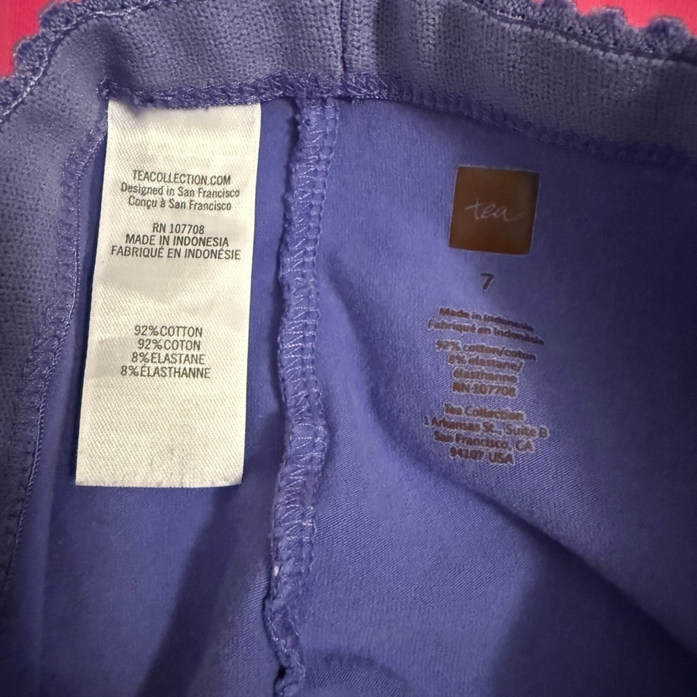 Tea Collection Size 7 Cropped Leggings Bundle of 4 pairs - Picture 9 of 11